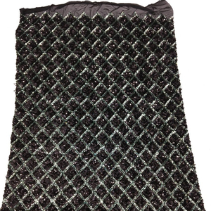 2023 mới màu đen T3D <span class=keywords><strong>sequin</strong></span> ren đính cườm vải tuyn vải cô dâu <span class=keywords><strong>sequin</strong></span> vải - Product Image 1