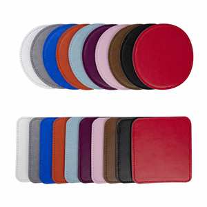 Posavasos Personalizados con Logotipo, 10 cm de Diámetro, Suaves al Tacto, Multicolores, Regalos Promocionales, Alfombrilla de Cuero PU para Bebidas - Product Image 1