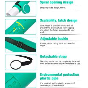 Soporte de tubo de almacenamiento de plástico de diferentes colores Dibujo DE ARTE Pe Proveedor de tubo de almacenamiento Soporte de dibujo de póster - Product Image 2