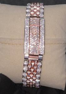 高級ビジネスウォッチ メンズ ステンレススチール ミヨタ ブリン ブリン ローズシルバー 自動日付 クォーツ ヒップホップ ギフト 彼氏へ - Product Image 5