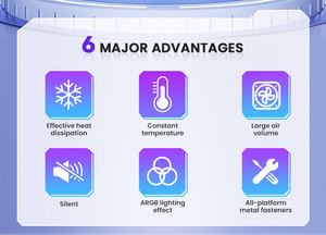 OEM ODM logotipo personalizado CPU enfriador de aire 4 tubos de calor 180W TDP 120mm ventilador Compatible con Intel LGA115X AMD AM4 AM5 precio al por mayor - Product Image 4