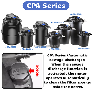 Sunsun ตัวกรองชีวภาพแบบกด CPA CPF สำหรับ<span class=keywords><strong>บ่อ</strong></span>น้ำอัตโนมัติพร้อมแสง UV - Product Image 2