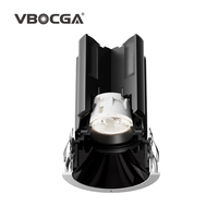 Luminaire Plafond Encastré Cob LED Downlight Réglable Lumière Chaude En Aluminium Moderne Intérieur LED Down Lampe