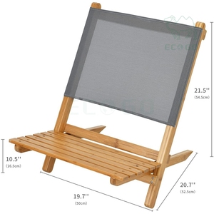 Chaises de mer en <span class=keywords><strong>bambou</strong></span> pliables et portables Plage extérieure en bois - Product Image 5