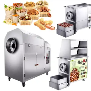 Rotary cereal small batch watermelon melon seeds infrared sweet corn stainless steel smart 5kg 500g malt roaster machine trailer