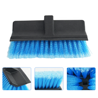 Brosse de lavage de voiture à poils doux alimentée en eau avec raclette compatible avec les poteaux alimentés en eau pour les détails automobiles et le nettoyage à domicile