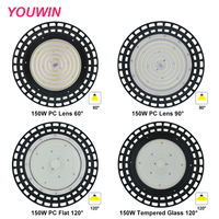 YOUWIN 150W Lampe LED industrielle suspendue pour garage/entrepôt, luminaire haute baie étanche IP65, intensité variable