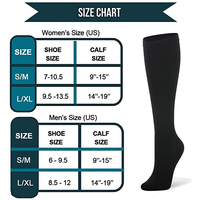 Chaussettes de compression élastiques pour la course à pied, le cyclisme et le fitness, personnalisées en gros, 15-20 20-30 mmHg, pour femmes et hommes