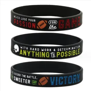 Rugby bracelets silicone wristband promotional wristbands custom wrist bands bracelets with logo