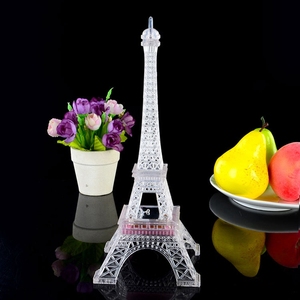 Richshining France Landmarks Multi Color Led <strong>Eiffel</strong> <strong>Tower</strong> Plastic <strong>Tower</strong> Model Night <strong>Light</strong> Tourist Souvenir Gift - Product Image 1