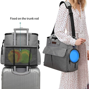 Köpek seyahat çantası malzemeleri, haftasonu <span class=keywords><strong>pet</strong></span> seyahat setleri köpekler ve kediler için, havayolu onaylı Tote organizatör ile çok yönlü cep - Product Image 4