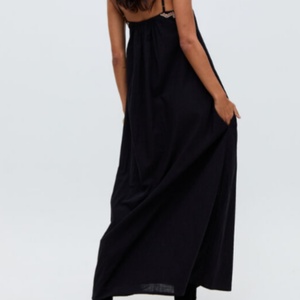 Vestido Casual de Lino para Mujer, Estilo Bohemio, Transpirable y Ecológico, con Rayas Bordadas, de Algodón, Largo Midi, Diseño Combinado, en Oferta - Product Image 3