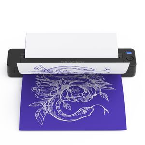 幸运叮当库存可用便携式A4热敏纹身打印机模板印刷 - Product Image 1