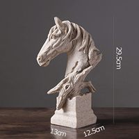 Magnifiques sculptures de buste de cheval en résine, figurines d'animaux de collection pour la décoration de la maison, décoration de table de bureau, décoration d'armoire