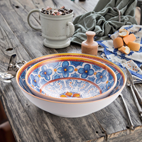 Nouveau personnalisé imprimé grand jolie 9.8 pouces rond mélamine turc bols