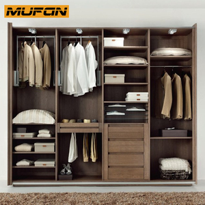 Armadio Doppio Moderno in Legno con <span class=keywords><strong>Specchio</strong></span>, Mobili per Camera da Letto, Anta <span class=keywords><strong>Scorrevole</strong></span>, Cabina Armadio su Misura - Product Image 4