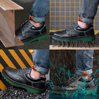 LIGHT BEARER 901B Chaussures de sécurité industrielles imperméables en cuir pour hommes, chaussures de travail pour la construction, l'exploitation minière et la sécurité, Zapatos De Seguridad