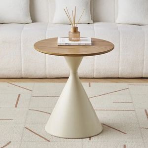 Minimalist Solid Wood <strong>Table</strong> with Round Top, <strong>Small</strong> Round <strong>Wooden</strong> Coffee <strong>Table</strong> for Living Room - Product Image 5