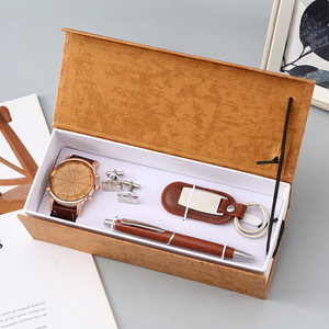 IStapromo Gifts Boutique Gift Set Keychain Cufflinks Large Dial Quartz Watch <b>Pen</b> Set - Product Image 6