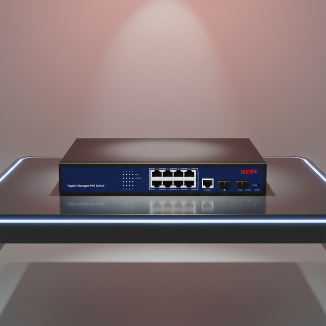 8-port Full Gigabit Managed PoE Switch with 2 SFP Uplinks for CCTV System Managed PoE Gigabit Switch