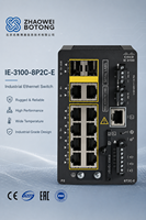 Cisco IE-3100-8P2C-E Switch Industrial Gigabit de 8 Puertos PoE+ 240W con Presupuesto PoE para Cámaras IP PTZ, WiFi AP, Riel DIN -40~75 ° C