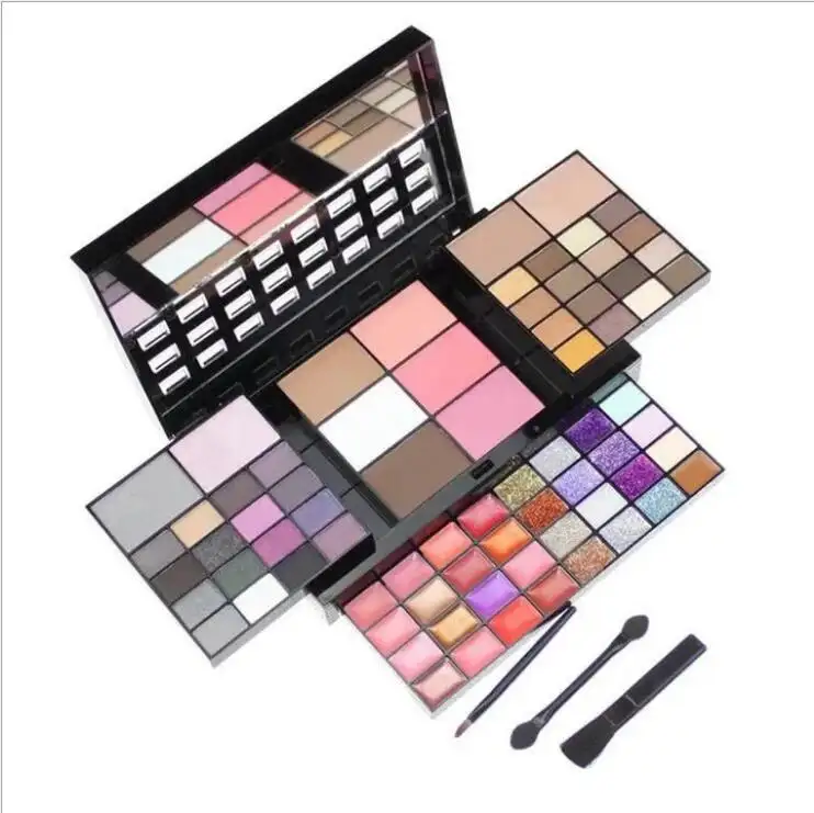 VERONNI Thời Trang 74 Màu Eyeshadow Palette Set 36 Bóng Mắt + 6 Blush + 28 Lip Gloss + 4 Kem Che Khuyết Điểm Make Up Kit Mỹ Phẩm