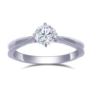 Anello Solitario MS-582 in Oro 18k con Diamante Sintetico Personalizzato - Product Image 1