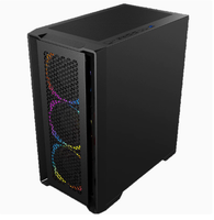Nouveau Boîtier PC de Bureau Gaming E-sports en Verre Trempé Anti-Poussière à Corps Large, Design Cartoon, Origine Chine