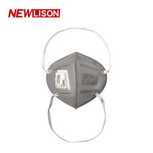 NEWLISON masker debu karbon sekali pakai, Respirator 5 lapis non-tenun, masker debu wajah KN95 dengan katup pernapasan - Product Image 1