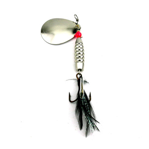 Leurre de pêche artificiel en métal de 7,7 cm et 11 g, spinnerbait et cuillère de pêche pour la pêche au bar, au brochet, à la truite, à la perche, au zander et au crappie - Product Image 1