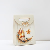 Sac cadeau transfrontalier à rabat avec nœud, emballage pour le Festival de la Mi-Automne, sac à main pour fête, impression offset blanche, design frais