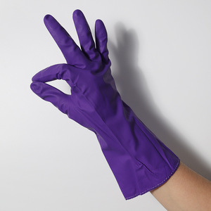 Guantes de goma para el hogar, guantes impermeables de grosor medio para lavar platos, para limpieza y lavandería - Product Image 3