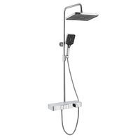 Vaguel douche de pluie moderne nouveau Design bain douche colonne Piano ensemble de douche en laiton chromé céramique jet doux Villa