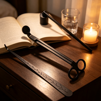 Ensemble d'extincteur de bougie et de coupe-mèche en gros, kit de soin de bougie de luxe personnalisé pour Noël