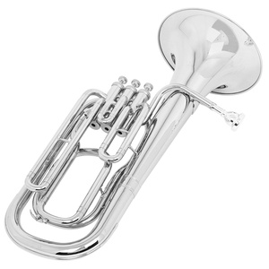 Tuba à trois clés nickelée en Si bémol pour baritone et ténor - Product Image 3
