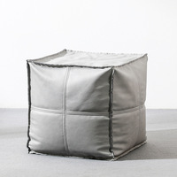Pouf cube moderne en cuir réglable de 48 cm, rembourrage EPP, personnalisable, multicolore, pliable, repose-pieds de chambre à coucher – Vente en gros