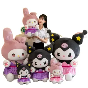 Пользовательские японские черные Куроми Мягкие плюшевые игрушки моя мелодия каваи милые Аниме фигурки куклы плюшевые игрушки оптом
