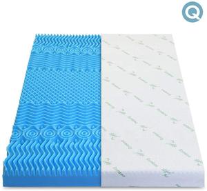 Làm Mát <span class=keywords><strong>Gel</strong></span> Truyền 7-Khu Bộ Nhớ Bọt Nệm Toppers Tre Đàn Hồi Bìa Nệm Pad Cho Phòng Ngủ Trường Học Hoặc Bệnh Viện Sử Dụng - Product Image 3