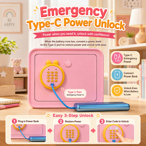 CEQSAFE Electronic Mini Deposit Key Office Home Christmas Gift Digital <b>Money</b> Safety Saving <b>Box</b> for Kids <b>Safe</b> 18EQL-DT Mini <b>Safe</b> - Product Image 4