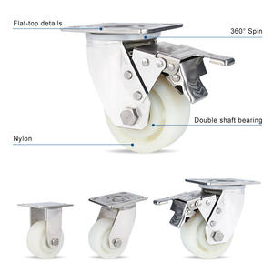 Hochleistungs-Edelstahl-Lenk rollen der L-Serie mit Doppel kugellager, leicht zu verriegeln, drehbar mit doppelter Verriegelung - Product Image 2