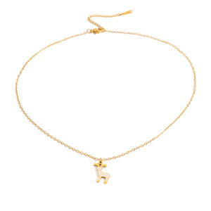 Collier pendentif de Noël en acier inoxydable plaqué or 18 carats, chaîne de clavicule unisexe, cadeau de fête, bijoux - Product Image 5