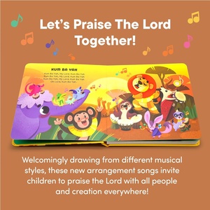 Louez le Seigneur Christian Sound Books 6 chansons bibliques Livres <span class=keywords><strong>de</strong></span> musique interactifs pour les enfants - Product Image 2