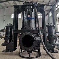 Ekskavator sentrifugal Motor listrik hidrolik, pompa air lumpur kolam bawah air dengan pemotong