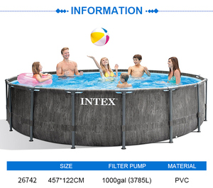 Ensemble de <span class=keywords><strong>piscine</strong></span> <span class=keywords><strong>INTEX</strong></span> 26742 4,57 m x 1,22 m GREYWOOD PRISM FRAME <span class=keywords><strong>PREMIUM</strong></span>, <span class=keywords><strong>piscine</strong></span> gonflable avec structure métallique - Product Image 3
