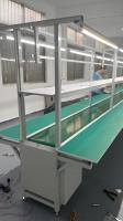 Stasiun Kerja Konveyor Belt ESD, Meja Kerja Perakitan Profil Aluminium dengan Belt PVC untuk Perakitan Produk Elektronik