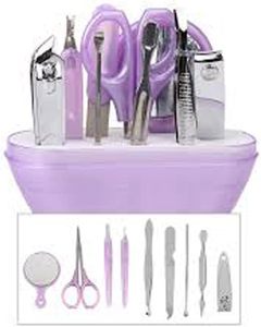 8-Piece Stainless Steel Nail Clipper Set Straight Blade Sharp Tip Plastic Nail Scissors Manicure <b>Tool</b> Box Beauty Gift Set - Product Image 2