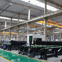 Mesin Pemotong Laser Profil Pipa Persegi dan Bulat FINCM Heavy Duty 12m untuk Proses Pengelasan Logam Baja Konstruksi dalam Skala Batch