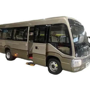 LHD Tenglong Coaster Mini Bus Folding/Swing Door Type With Diesel Engine