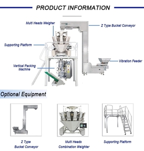 Máquina Empacadora VFFS de 10 Cabezales, Totalmente Automática, con Certificación CE, para Bolsas, Sobres y Películas, Fácil de Operar, con Bomba P - Product Image 2