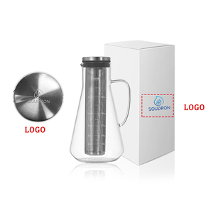 Carafe filtrante à eau alcaline domestique 1600 ml <span class=keywords><strong>en</strong></span> <span class=keywords><strong>verre</strong></span> <span class=keywords><strong>Pyrex</strong></span> et acier inoxydable 304 avec 7 billes minérales pour une eau saine - Product Image 5